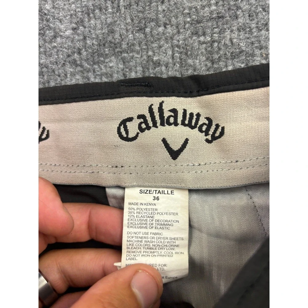 Callaway Golf Shorts Mens 36 Charcoal Grey Stretch Performance Cargo Pocket 9